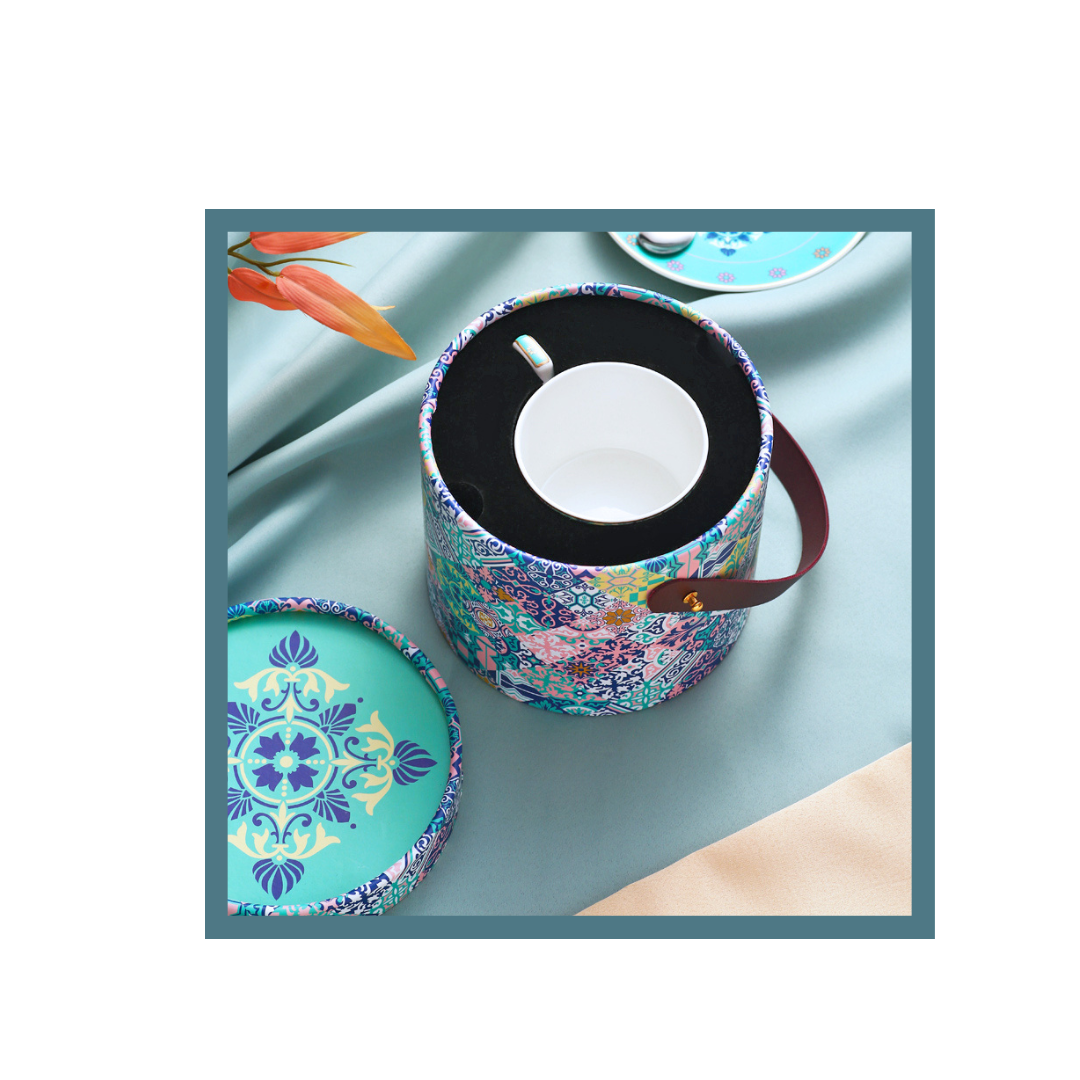 Coffee Tea Cup and Saucer Set with Gift Box Luxury  Bone China Ceramic Afternoon Tea Cup  Gift